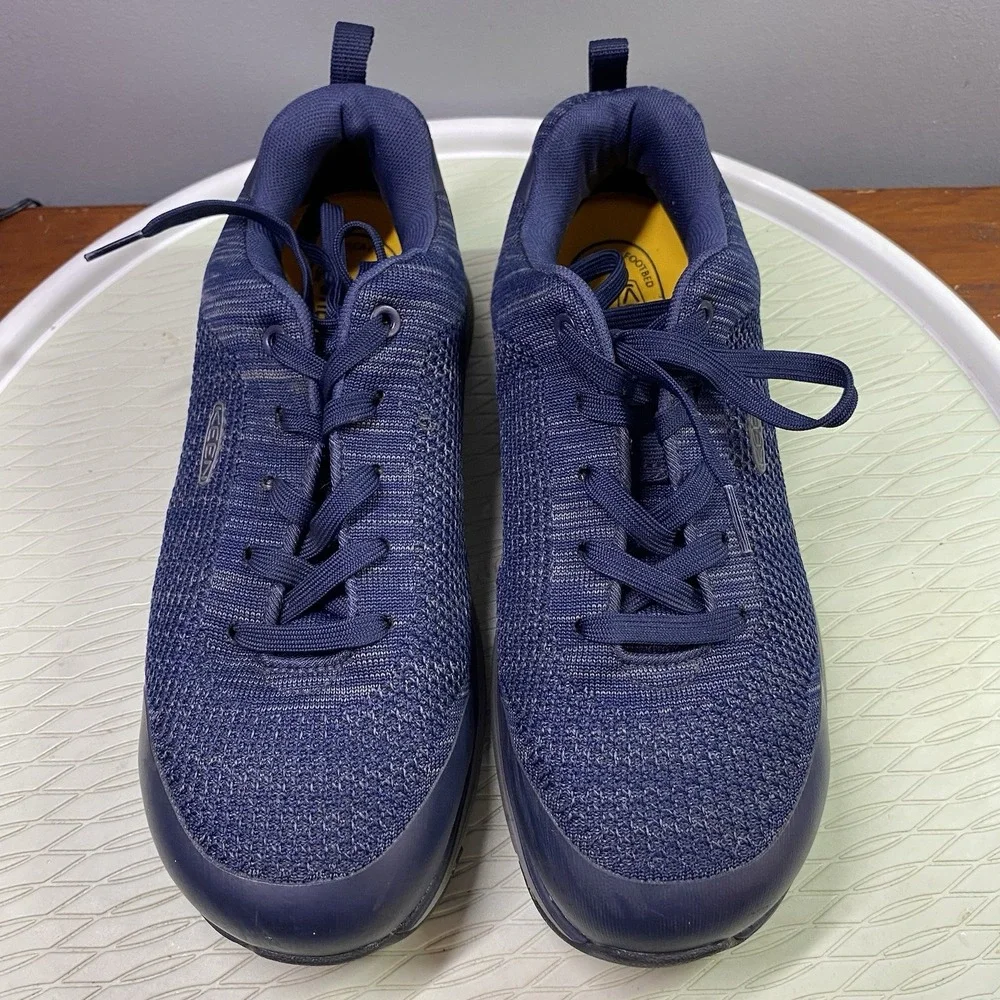 Keen Utility ASTM Aluminum‎ Toe Non Slip Work Shoes Navy Blue Women's Sz 9.5M